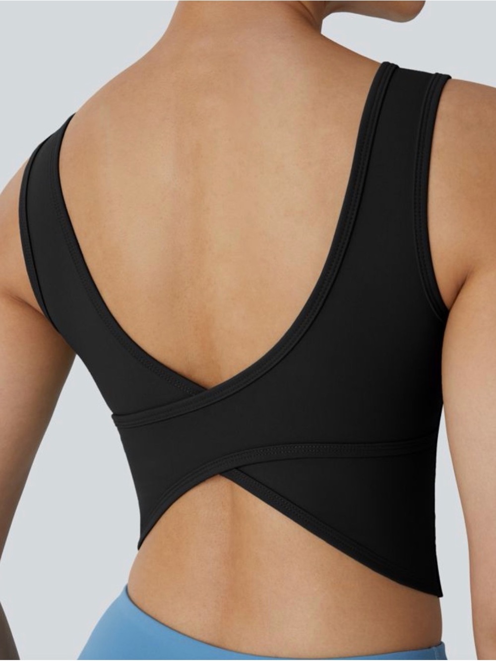 HALARA Black Scoop Sports Crop - Supportive Active Bra - Picture 3 of 6
